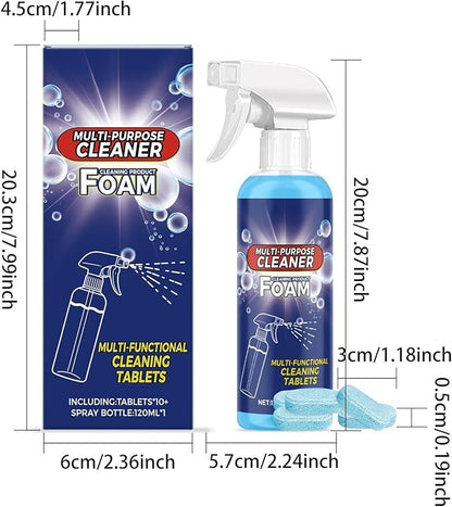 Multi-Purpose Electrolyzed Ion Cleaner Kit – 120ml Spray + 10 Cleaning Tablets, Powerful Household Cleaner for Kitchen Grease, Water Stains, Bathroom & Multi-Surface Cleaning (1)