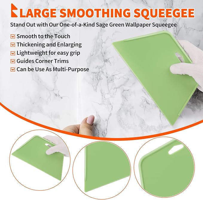 WRAPXPERT Wallpaper Tools, Wallpaper Kit Smoothing Tools for Peel and Stick, Wallpaper Installation Kits for Wallpaper Hanging, Contact Paper, Bathroom, Vinyl Backsplash Tile, Window Film Applying