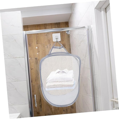 2pcs Wall Mounted Laundry Hanging Basket Storage Organizer for Dirty Clothes Space Saving Design for Home Dorm Use and Stylish for Sundries Storage