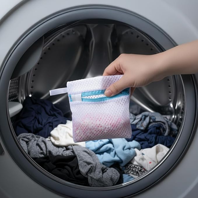 5 Pcs Anti-Sticking Laundry Pod Storage Bag Portable Laundry Pods Dissolution Protection Bag Scent Beads Bags Small Foldable Mesh Laundrys Durable Storage Bags for Pods Scented Beads