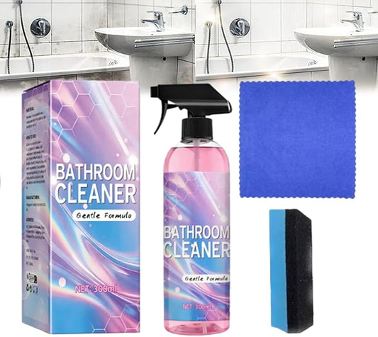 Heavy Duty Bathroom Scrubbing Solution, Bathroom Descaler Foam Cleaner, Powerful Pink Bathroom Cleaner Spray, For Sink Tub Floor Tile (1PCS)