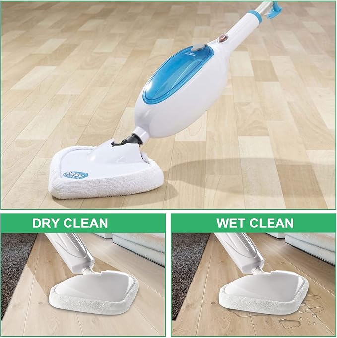 12 PCS Replacement Triangle Steam Mop Pads Reusable Washable Microfiber Steamer Cleaning Pads Compatible for Steamboy X5 H2O H20 S302 S001