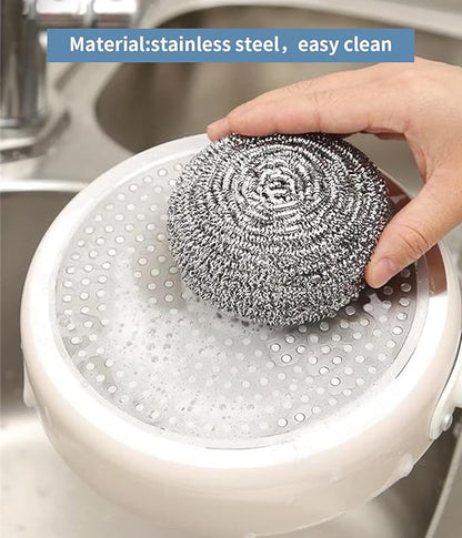 Steel Wool Scrubber - Steel Wool for Cleaning Dish Pots Pans Grills Stainless Steel Scrubber for Kitchen Sinks Cleaning Pads Metal Scrubber (24)