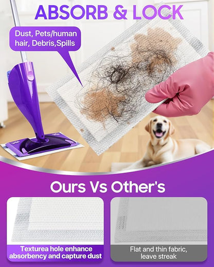 20 Count Disposable Mop Pads Refill for Swiffer WetJet Spray Mop - Wet Jet Mopping Pad Refill for Multi Surface Hardwood Floor Cleaning - Thickness & Absorbent