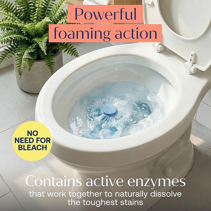 Fab Tab Toilet Bowl Cleaner Tablets, Powerful Stain Removal, No Harsh Chemicals, Plastic-Free, Removes Rust & Stains, Safe for Regular and Septic Tank Toilets, Lemon & Eucalyptus Scent