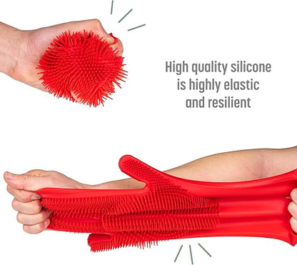 Goodful Silicone Kitchen Rubber Gloves, Oversized, Reusable, Waterproof