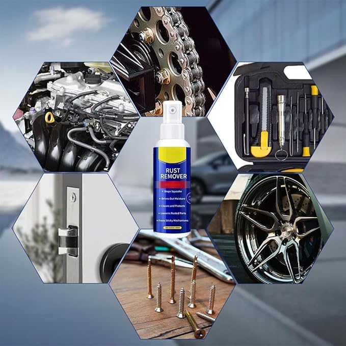 Wangle Rust Remover, 2026 Upgrade Anti-Rust Spray, Multi-Functional Quick-Acting 𝐑ust 𝐑emoval 𝐒pray, Anti-Rust Lubricant Spray & Rust Remover, For Metal, Vehicles (2 pcs)