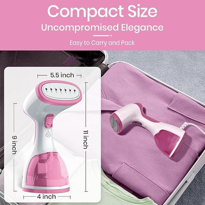 Steamer for Clothes 1500W，30S Fast Heat Plancha a Vapor Para Ropa, 260ML Water Tank Clothing Garment Fabric Iron Travel Steamer Handheld Portable for Wrinkles