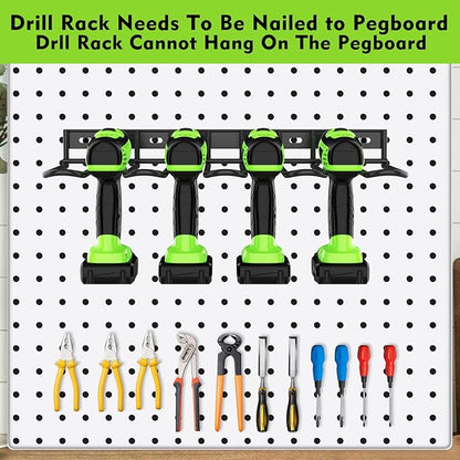 ENONCI 2 Pack Power Tool Organzier Wall Mount, Thicked Heavy Duty Drill Holder, Drill Storage Rack Organizer for Dewalt Milwaukee Ryobi Cordless Tools