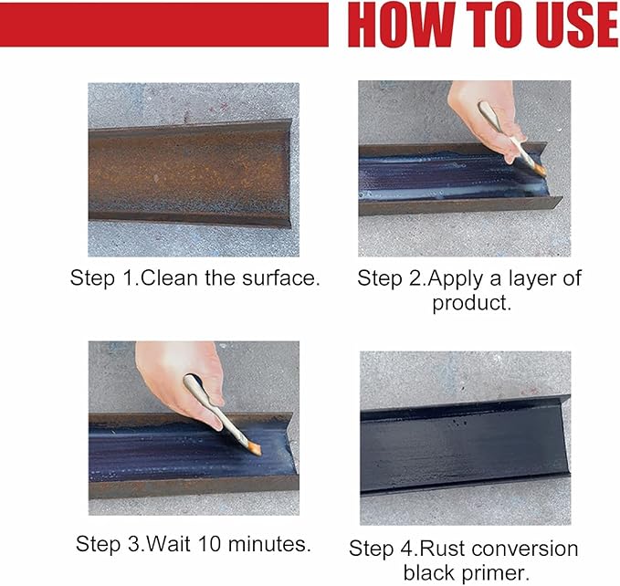 KISHAL Car Chassis Derusting,Car Chassis Rust Converter,Car Rust Remover Spray,Rust Inhibitor Derusting Spray with Brush,Maintenance Cleaning Rust Dissolver (1 Pcs)