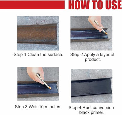 KISHAL Car Chassis Derusting,Car Chassis Rust Converter,Car Rust Remover Spray,Rust Inhibitor Derusting Spray with Brush,Maintenance Cleaning Rust Dissolver (1 Pcs)