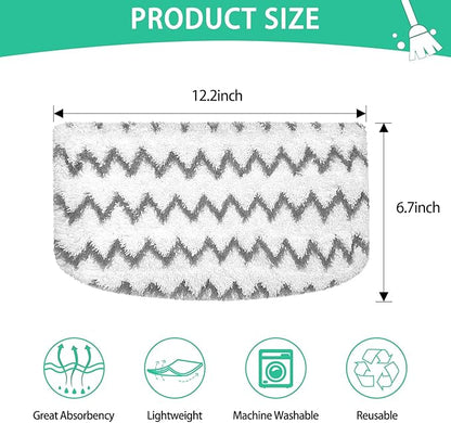 Heavy-Duty steam Mop Replacement Pads for Shark Steam Mops S1000/S1000A/S1000C/S1000WM /S1001C/S2001 Reusable Microfiber Steamer Scrub Mop Pads Washable for All Hard Floors,4pcs
