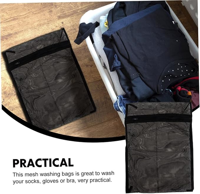 CHILDWEET Mesh Laundry Bags with Zipper 8-Pack Delicates Washing Bags for Travel Storage and Clothes Organizing Protects Bras Socks Underwear in Washing Machine