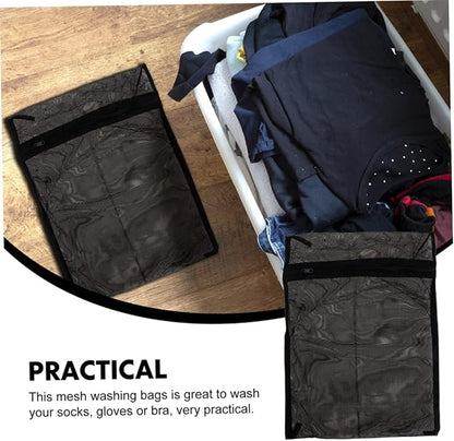 CHILDWEET Mesh Laundry Bags with Zipper 8-Pack Delicates Washing Bags for Travel Storage and Clothes Organizing Protects Bras Socks Underwear in Washing Machine