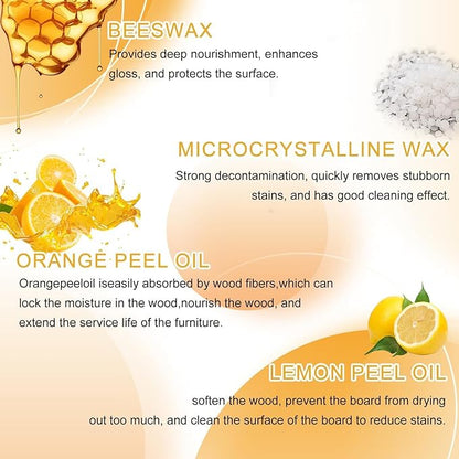 2PCS Natural Beeswax Care Spray & Restorer, Natural Beeswax Spray For Wood, For Living Room, Kitchen, Furnishings and Wooden Floors