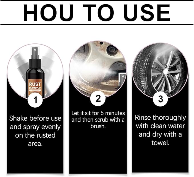 Nexa Rust Remover Spray, 2025 New Upgrade Rust Remover for Metal, Tools, Cars, Chains Automotive & Household Surfaces (1)