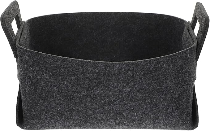 Healifty Foldable Laundry Basket Hamper for Clothes and Organizer Portable Storage Bin for Home and Outdoor Use Space Saving Collapsible Hamper with Sturdy Felt Material Grey