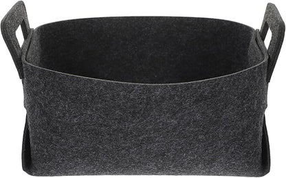 Healifty Foldable Laundry Basket Hamper for Clothes and Organizer Portable Storage Bin for Home and Outdoor Use Space Saving Collapsible Hamper with Sturdy Felt Material Grey