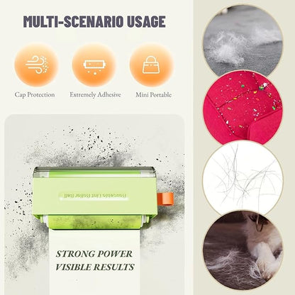 Mini Washable and Reusable Lint Roller for Clothes,Portable Sticky Roller Travel Size, Compact Pet Hair Remover and Small Lint Remover Extra Sticky