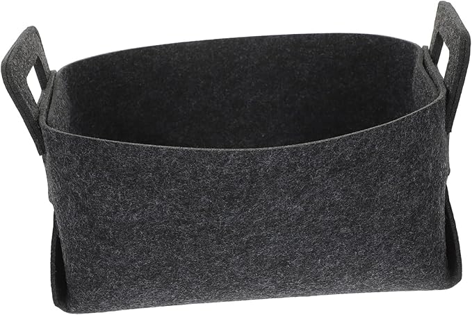 Sosoport Foldable Polyester Laundry Basket Hamper Sturdy Storage Bin for Clothes and Space Saving Dark Gray Organizer for Home and Nursery Use