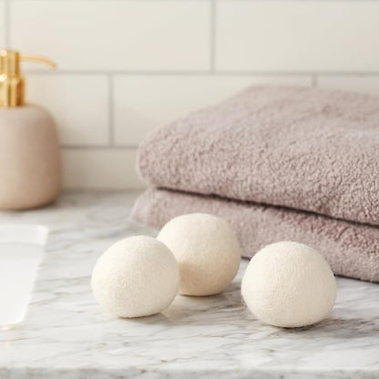 Reusable, Handmade, Natural Fabric Softner,100% Marino Wool Dryer Balls Set of 3