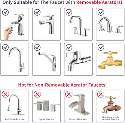 HOWUWEY Sink Hose Attachment for Faucet with 5 Adapters, Tub Faucet Sprayer Attachment, 3 Spray Modes Shower Head with ON/OFF Button, Filtered Shower Sprayer for Tub (Matte Black)