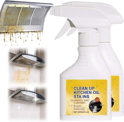 Kitchen Heavy Oil Cleaner Spray, 2026 New All Purpose Kitchens Heavy Oil Cleaning Agent, Multipurpose Kitchen Cleaner Spray for Countertops, Stovetop, Ovens and Appliances (2pcs)