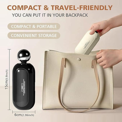 Enjoy Lint Roller, Enjoy Portable Lint Roller, Enjoy Sticky Roller, 2 In1 Washable Lint Remover, Ball for Clothes, Furniture, Dog & Cat Hair, Reusable Mini Lint Roller Pet Hair Remover(White)