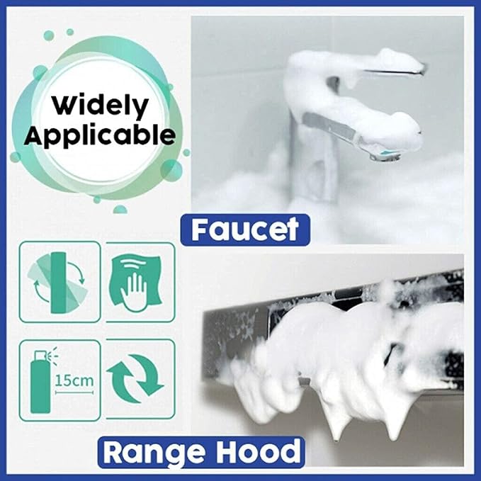 Kitchen All-Purpose Bubble Cleaner, Foam Spray Grease Cleaner,Multi-Function Cleaning Agent with Lavender Scent, Bathroom Rinse New Cleaner Free Kitchen Bubble Cleaner (100ml)