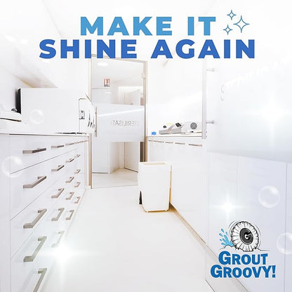 Grout Groovy! Heavy Duty Grout Cleaning Solution Concentrate | Makes up to 2 Gallons | Powerful & Versatile Cleaning Solution | Bathroom, Tile, & Kitchen Floor Grout Cleaner | 8 oz (Pack of 2)