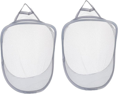 Holibanna 2pcs Folding Wall Baskets for Dirty Clothes and Household Sundries Breathable Storage Organizer for Bedroom and Bathroom Space-saving Design Lightweight and Easy to Clean