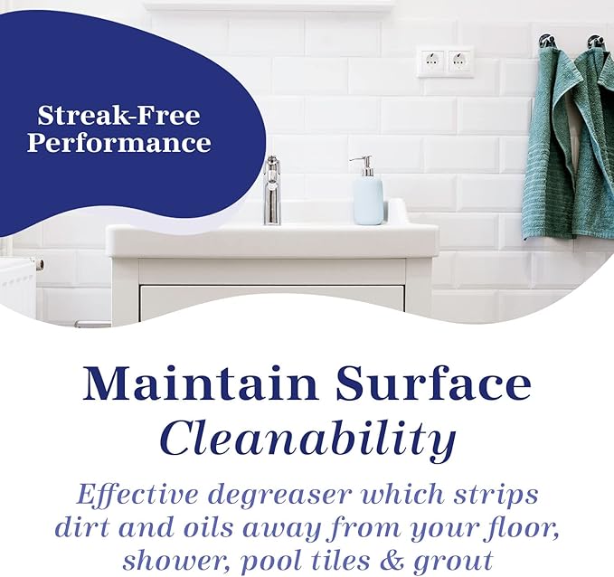 Marblelife Tile & Grout Cleaner - Tile and Grout Cleaner for Floors, Pools, Bathroom Shower, Bath & Other Surfaces, Safe & Effective, Ready-To-Use Refill Gallon