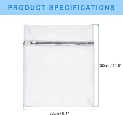 uxcell Mesh Laundry Bags, 5Pcs 9.1"x11.8" Mesh Wash Bag Fine Net Travel Storage Organize Bag with Zipper for Delicate Clothing Laundry Stocking, Gray