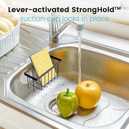 HLOOL Kitchen Sponge Holder,Sponge Holder for Kitchen Sink Scution,Sink Caddy (Bronze)