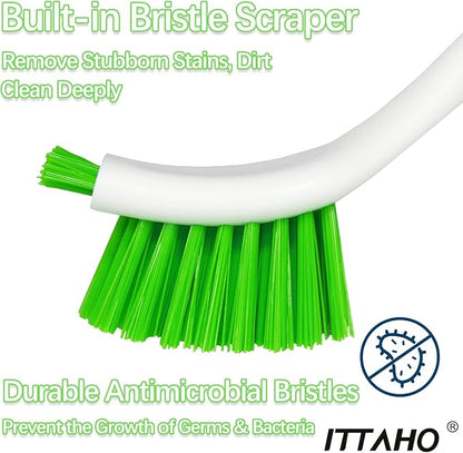 ITTAHO 3 Pack Dish Brush,Dish Scrub Brush, Kitchen Scrub Brush for Cleaning Dishes, Double Sided Bristles Scrubber Cleaner for Dishes,Sink,Pots,Pans,Bathroom Shower,Tile,Tubs
