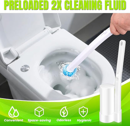 KOKL Disposable Toilet Bowl Wand Refills, Toilet Brushes and Holder, Disposable Toilet Brush Heads for Bathroom Cleaning, 48 Count
