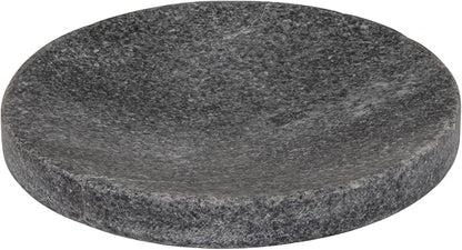 Creative Co-Op Marble Round Soapdish, Grey
