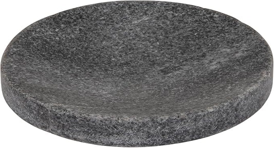Creative Co-Op Marble Round Soapdish, Grey