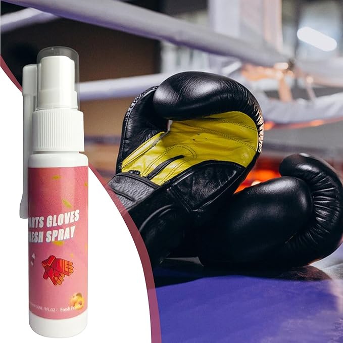 Boxing Glove Deodorizer 30ml, Gym Bag Freshener Spray for Work Boots, Athletic Gear, Gloves, Clothes, Helmets, Shoes, Hockey Equipment, Sports Use