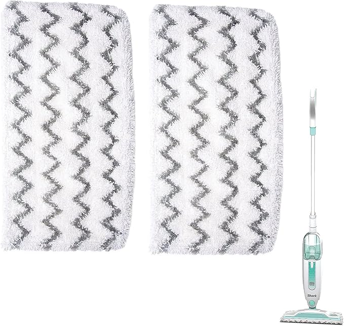 2 Pack Steam Mop Pads for Shark S1000 S1000A S1000C S1000WM S1001C Replacement Steamer Mop Pads ，Washable Microfiber Mop Pads for All Hard Floors