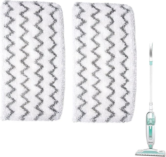 2 Pack Steam Mop Pads for Shark S1000 S1000A S1000C S1000WM S1001C Replacement Steamer Mop Pads ，Washable Microfiber Mop Pads for All Hard Floors