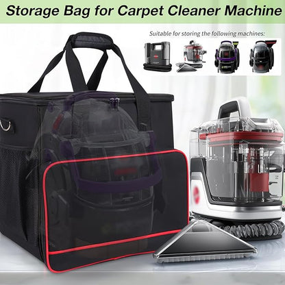 Storage Bag Compatible with Bissell Carpet Cleaner Machine 2458/3624/3682/Hoover Carpet Cleaner FH14050, Carrying Case for Bissell Upholstery Cleaner Portable Steam Cleaner Storage Bag, Case Only