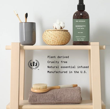 Muse Apothecary Flush Ritual - Botanical Collection - Aromatic & Refreshing Toilet Spray, Use Before You Go, Infused with Natural Aromatherapy Essential Oils - 8 oz, Warm Cedar, 2 Pack