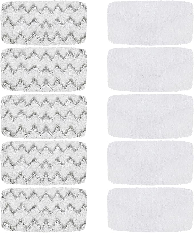 10 Pack 1543A Steam Mop Pads for Bissell PowerFresh Vac & Steam 2747A, Bissell Symphony Pet Steam Mop Pads 1132 1543 1652 1252 1606670 1543A 1632 1132A 1530 11326