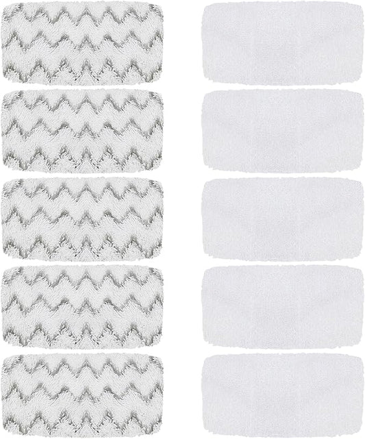 10 Pack 1543A Steam Mop Pads for Bissell PowerFresh Vac & Steam 2747A, Bissell Symphony Pet Steam Mop Pads 1132 1543 1652 1252 1606670 1543A 1632 1132A 1530 11326