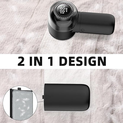 Fabric Shaver Electric Lint Remover Rechargeable Sweater Shaver Dual Protection Removable Bin Easy Remove Fuzz Lint Pills Bobbles ETRR001