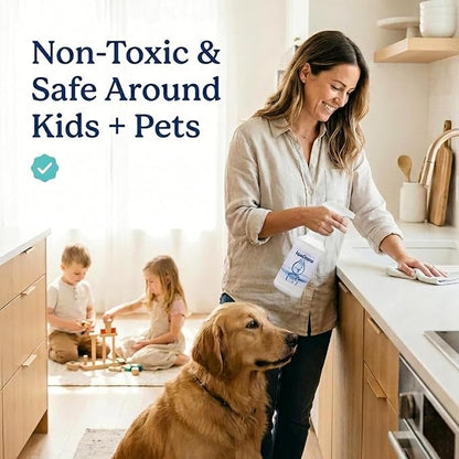 Hypochlorous Acid Spray - 32oz 500PPM All-Purpose Cleaner - 3X Stronger Than Standard HOCL - Pet & Family Safe, Non-Toxic Surface Cleaner & Odor Remover - No Harsh Chemicals Ready to Use | USA Made