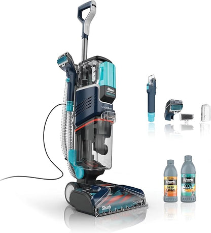 Shark CarpetXpert with Stain Striker, Upright Carpet, Area Rug & Upholstery Cleaner (Renewed) (Navy)
