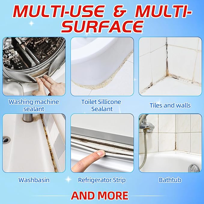 Mold Stain Cleaning Gel, Household Washing Machine Cleaner for Washing Machine Seal, Refrigerator Strips, Grout Cleaner for Tile Sink Bathroom Shower, Front Load Washer Cleaning Solution