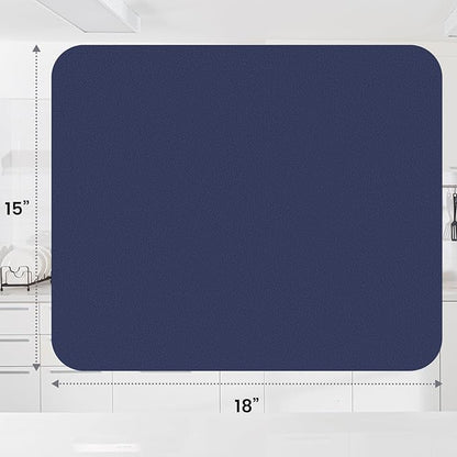 WISELIFE Dish Drying Mat Super Absorbent Drying Mat Large Dish Drying Mats for Kitchen Counter Easy Clean Dish Mat Kitchen Drying Mat15"x 18" Classic Blue